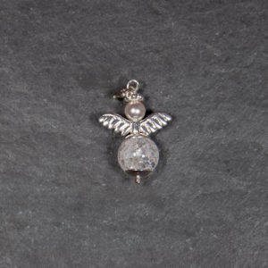 Alternative view of Mittelgrosse Engelies aus Iris-Bergkristall und 925 Silber