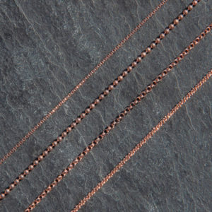 Alternative view of Kette mit kleinen Ringen Silber rosé-vergoldet (ø 1.8 mm)