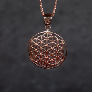 Lebensblume gebogen 25mm rosé-vergoldet