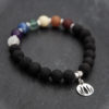 Edelsteinarmband Chakra Lava