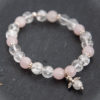 Edelsteinarmband mit Bergkristall und Rosenquarz