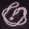 Mala aus Iris- Bergkristall und Chalcedon