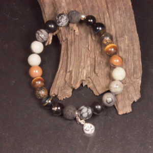 Alternative view of Edelsteinarmband in Erdtönen