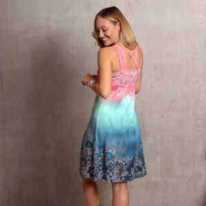 Alternative view of The Spirit of Om - Sommerkleid indigo/peach
